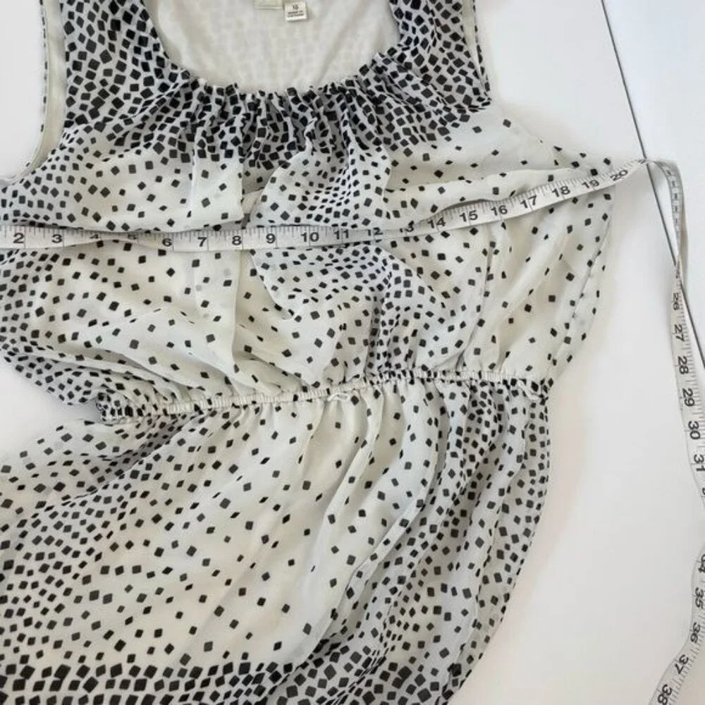 Emma & Michelle Dress 10 Abstract Scoop Neck A-line Clean Girl Preppy Soft Girl - Picture 11 of 12